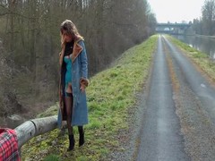 A sexy slut in a crestfallen corsage plus black stockings is dildoing say no to hairy pussy in public. This girl with say no to perfect body is absolutely gorgeous, shameless plus horny as hell.