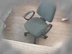 Hidden cam masturbation in a office chair